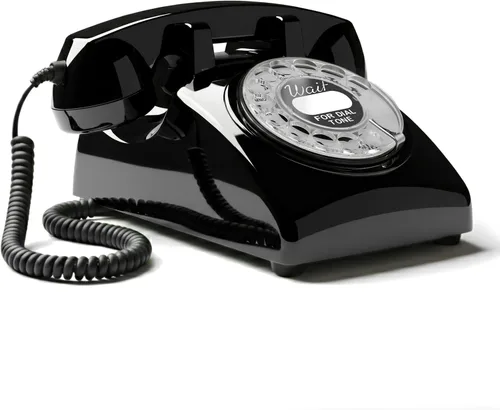 Vista 10 de Opis 60s Cable: Teléfono rotativo/Teléfono vintage/Teléfono retro/Teléfono antiguo/Teléfono fijo retro/Teléfono vintage/Teléfono analógico