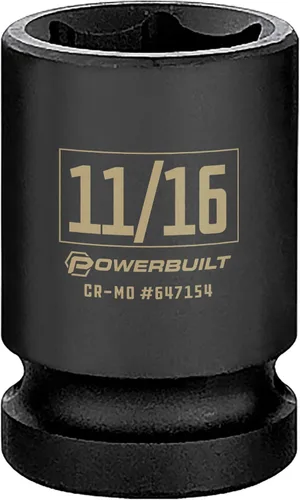 Vista 8 de Powerbuilt 647296 - Toma de impacto de 6 puntos de 1/2 pulgada x 1-1/4 pulgadas