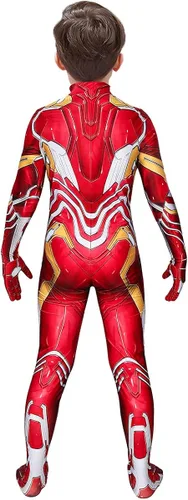 Vista 4 de EOILFM Disfraz de elastano para niños, para Halloween, cosplay, traje Zentai, estilo 3D