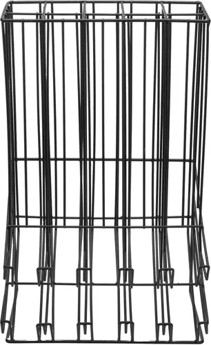 Vista 7 de MyGift Golf Ball Basket Holder - Matte Black Metal Wire Golf Ball Dispenser and Countertop Display Rack