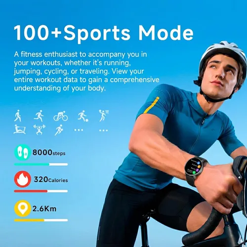 Vista 5 de Yihou Reloj inteligente militar con GPS/brújula/altímetro con linterna 100+ modos deportivos Bluetooth llamada para hombres 1.32 '' Amoled para Negro