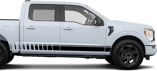 Vista 4 de Adhesivo adhesivo inferior Sport Stripe kit compatible con Ford F 150 2015-presente Blanco