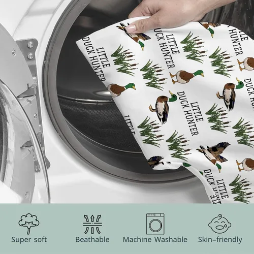 Vista 7 de HawSkgFub Little Duck Hunter - Funda de almohada de lactancia y caza de malarda para bebés niños y niñas, funda de almohada de lactancia con junco