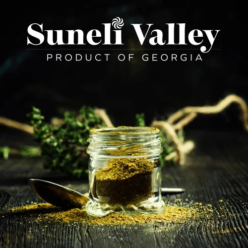 Vista 4 de Suneli Valley Khmeli Suneli - Mezcla de especias estilo georgiano prémium Mezcla aromática de hierbas y especias Ideal para carnes a