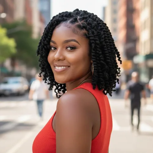 Vista 18 de Fulcrum Pelo de ganchillo Passion Twist de 8 pulgadas, 9 paquetes de cabello pretrenzado y prerrizado para mujeres negras (8 pulgadas