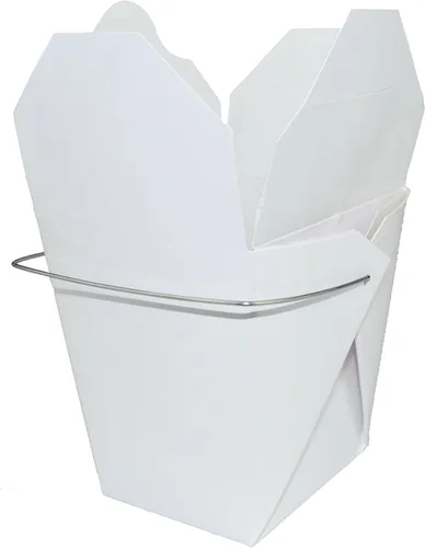 Vista 2 de Cajas para llevar comida china: 16 onzas - Blanco., Contemporáneo, Blanco