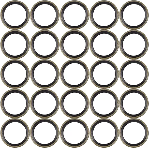 Vista 7 de X AUTOHAUX 25pcs M6 Tono Bronce Motor De Coche Drenaje De Aceite Triturado Plano Juntas De Arandela