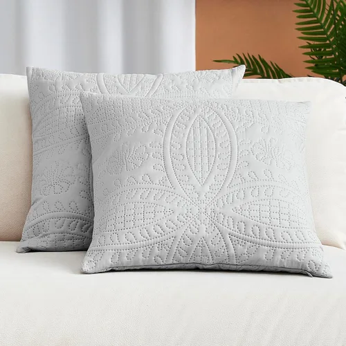 Vista 7 de Mellanni Fundas de almohada – Paquete de 2 fundas decorativas con cremallera oculta – para decoración del hogar y sala de estar, microfibra de doble