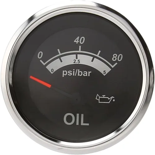 Vista 2 de Sierra International 67021P Medidor de combustible Sterling, 2 pulgadas, Negro