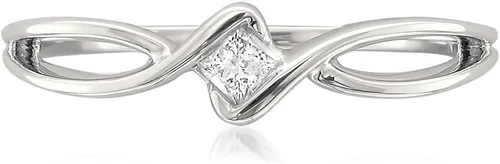 Vista 3 de La4ve Diamonds - Anillo de compromiso de diamantes de 110 quilates con corte princesa de 10 quilates (I-J, I1-I2) Anillos de diamantes reales