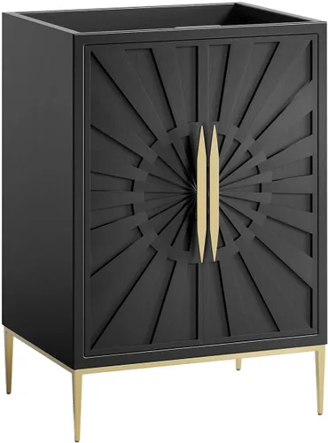 Vista 13 de Modway Awaken Mueble de tocador de baño, 18 pulgadas, color negro