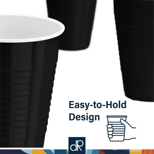 Vista 4 de DecorRack - Vasos desechables y reutilizables de 12 onzas para fiestas de cumpleaños, despedidas de soltera, campamentos, eventos en interiores y al