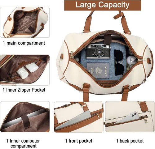 Vista 7 de CLUCI Neceser + bolsa de fin de semana para mujer
