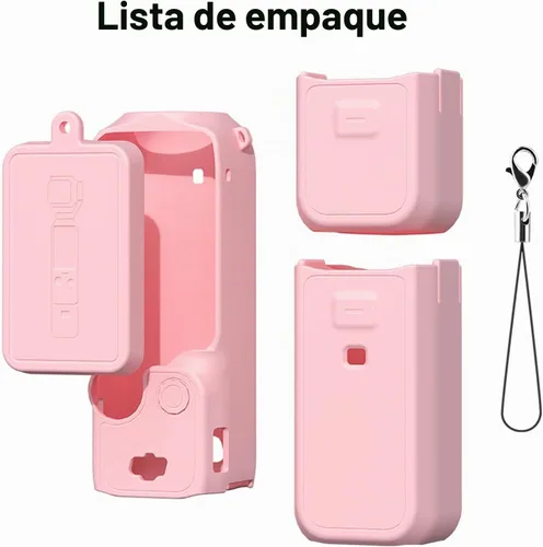 Vista 7 de Funda protectora de silicona para DJI Osmo Pocket 3 Funda de silicona Funda protectora Gimbal de mano Accesorios de cámara de acción (rosa)