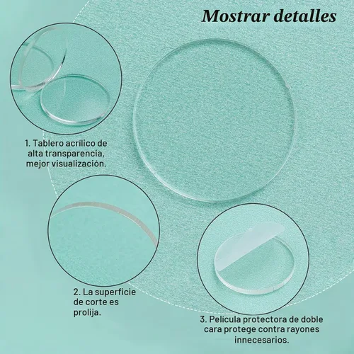 Vista 4 de FINGERINSPIRE 100 piezas de lámina de acrílico circular transparente de 1 pulgada, bases circulares en miniatura en blanco, disco de acrílico mini