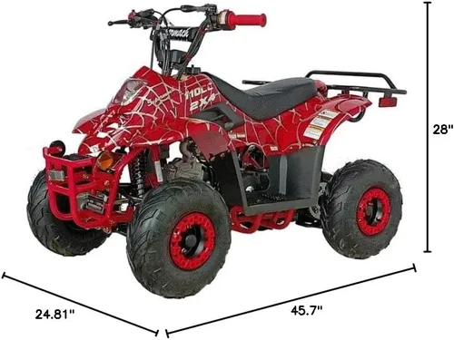 Vista 5 de Taotao Cuatrimoto BoulderB1 para niños, 110cc, Araña roja