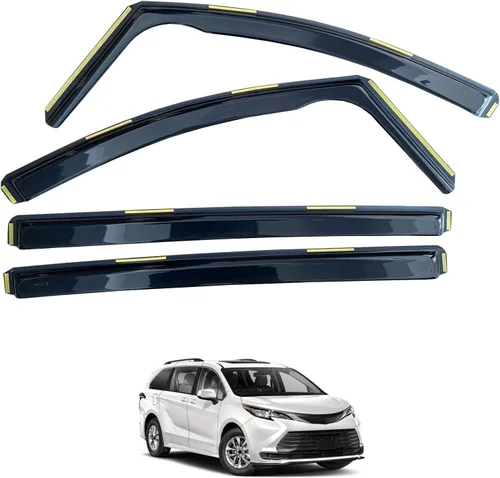 Vista 7 de Parasol para ventana exterior, protectores de lluvia compatibles con Toyota 4Runner 2025-2026, deflector de ventilación de viento, humo, 4 piezas