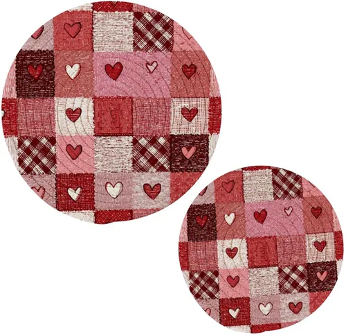 Vista 19 de Gnomo de otoño - Alfombrilla de salvamanteles 2 piezas de hojas de otoño redondas tejidas agarraderas para mesa de cocina, protector de encimera