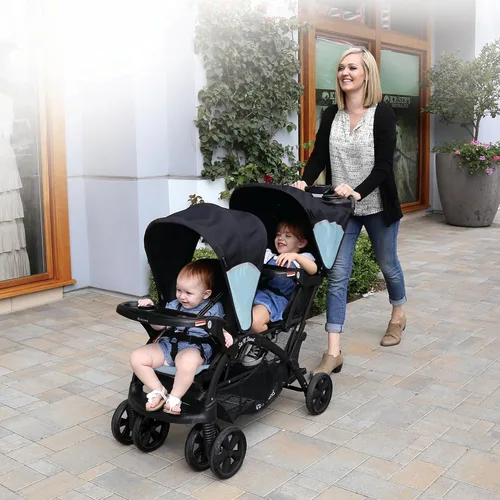 Vista 8 de Baby Trend Sit N' Stand® - Cochecito doble, color azul desierto