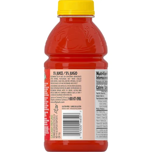 Vista 6 de V8 Splash Strawberry Kiwi, botella de 16 onzas