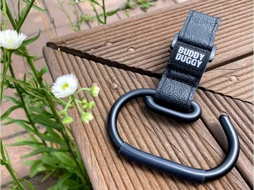 Vista 5 de Gancho antideslizante para cochecito para colgar bolsas de pañales, monedero, compras en cochecitos buddyduggy