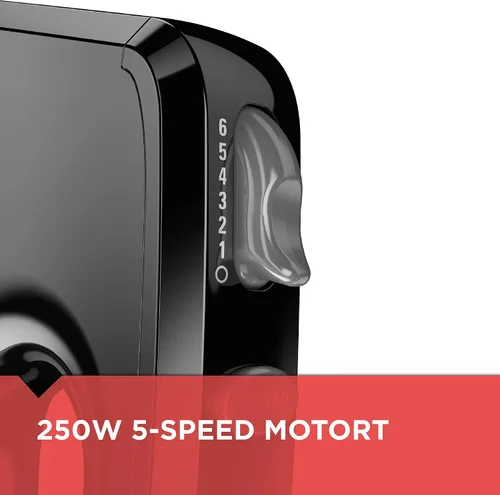 Vista 2 de BLACK+DECKER Batidora de mano versátil de 5 velocidades con 5 accesorios y estuche de almacenamiento, con botón Turbo Boost, función de expulsión