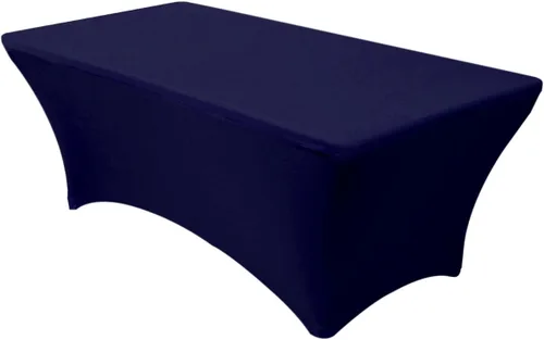 Vista 7 de Banquet Tables Pro Mantel rectangular plegable de elastano de 6 pies de largo, elástico, ajustado, para mesas de patio plegables de 30 pulgadas