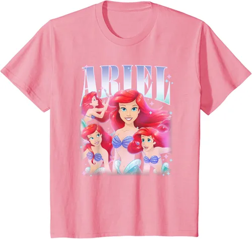 Vista 51 de Disney Camiseta de la princesa Ariel de la Sirenita Multi Pose, Negro