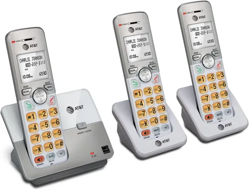 Vista 12 de AT&T EL51303 3 teléfonos inalámbricos DECT 6.0 para el hogar con altavoz en el auricular bidireccional, pantalla retroiluminada, teclado iluminado