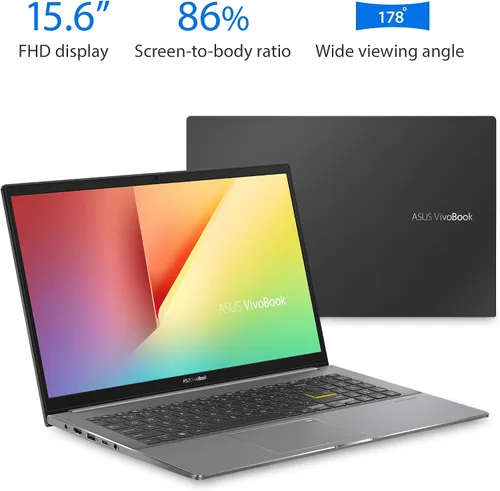 Vista 2 de ASUS VivoBook S15 S533 - Portátil delgado y ligero, pantalla FHD de 15.6 pulgadas, CPU Intel Core i5-1135G7, 8 GB DDR4 RAM, 512 GB PCIe SSD, Wi-Fi