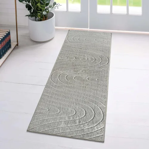 Vista 19 de LUXE WEAVERS Alfombra de Área Moderna Geométrica de Ondas Beige 2x3