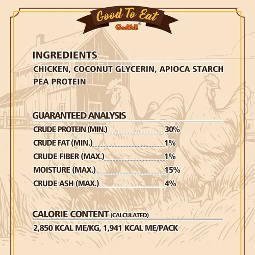 Vista 5 de Gootoe - Golosinas para perros, altas en proteínas, sin granos, palitos de pollo, 1.5 libras