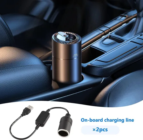 Vista 2 de Cable de alimentación USB A macho a 12 V 8 W, adaptador de enchufe para encendedor de cigarrillos de automóvil, cable convertidor de enchufe