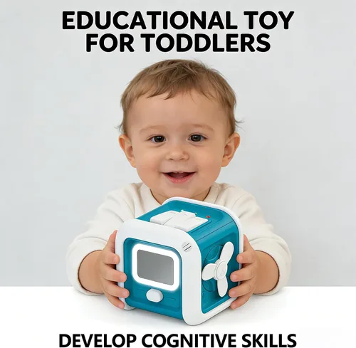 Vista 2 de Cubo ocupado Montessori Juguetes Montessori para niño de 1 año