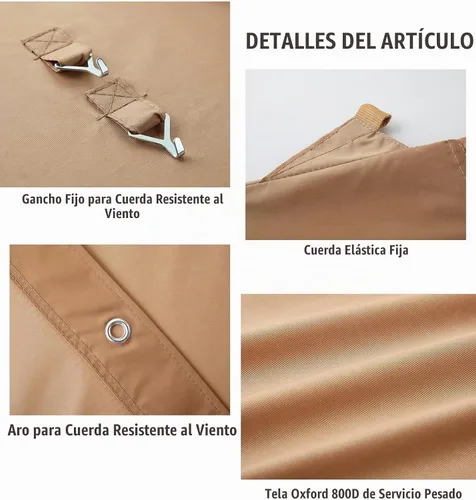 Vista 4 de Cubierta de toldo de repuesto para cochera de 10 x 20 pies para la parte superior de la tienda de campaña, cubierta de refugio de garaje con cuerdas