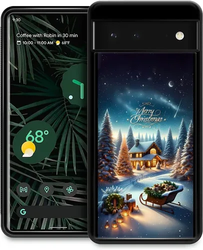 Vista 7 de Funda compatible con Google Pixel 4A 5G, Nochebuena, Google Pixel 4A 5G, delgada, suave, a prueba de golpes, TPU para mujeres y niñas, niños, funda