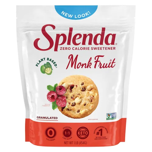 Vista 8 de Splenda Monk Fruit - Edulcorante granulado a base de plantas sin eritritol, sustituto del azúcar, 3.8 onzas (paquete de 1)
