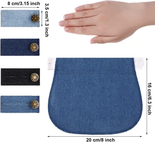 Vista 2 de WILLBOND 8 piezas pantalones elásticos de maternidad con botón ajustable en la cintura