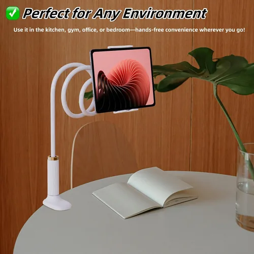 Vista 6 de KI-R Soporte de cama de 38.7 pulgadas con cuello de cisne para tableta y teléfono, soporte de abrazadera flexible ajustable compatible con iPad