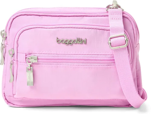 Vista 35 de Baggallini Bolsa cruzada pequeña con triple cremallera para mujer, 8 x 6 pulgadas, ligera, convertible