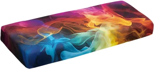 Vista 34 de Cubierta antipolvo para teclado de piano de llama, cubierta protectora de teclado de música elástica para pianos eléctricos digitales