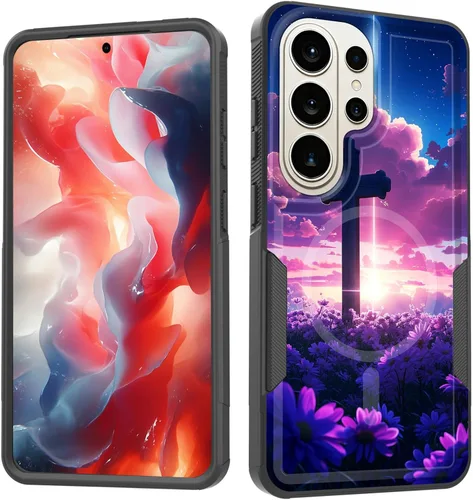 Vista 67 de Funda magnética para Galaxy A16 5G, [compatible con MagSafe] [protección contra caídas de grado militar] Funda resistente a prueba de golpes