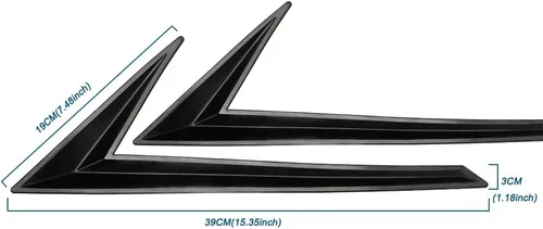 Vista 2 de JSCARLIFE Protector universal de goma para parachoques de automóvil, anticolisión para la parte delantera y trasera del automóvil, protector de Negro