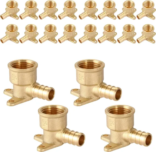 Vista 20 de 10 piezas HeSun 1/2 "PEX Crimp x 1/2" Hembra NPT Drop Ear Codo
