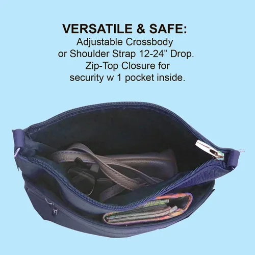 Vista 9 de SILVERFEVER Bolso cruzado grande de cuero para mujer, resistente al agua