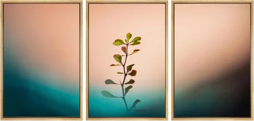 Vista 89 de SIGNWIN Lienzo enmarcado para pared, juego de arte nublado de tormenta, cielo, bosque otoñal, árboles, rústico, naturaleza, fotografía, realismo