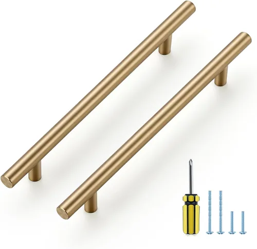 Vista 44 de Ravinte Brushed Nickel Cabinet Handles,Round T Pulls,10 Inch,30 Pack Níquel cepillado