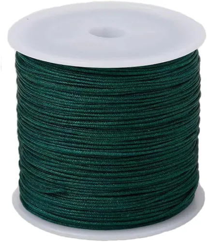 Vista 22 de Cordón de nailon de 0.020 in, hilo de ajuste para nudos chinos, collares, joyería, macramé, cuentas, pulseras de 150 yardas (negro)