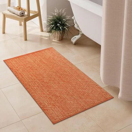 Vista 148 de LEEVAN Alfombra lavable para baño, alfombra tejida negra de 2 x 3 pies para entrada, alfombra de puerta delantera de algodón, alfombras pequeñas