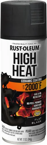 Vista 8 de Rust-Oleum 260771 Pintura en aerosol de alto calor automotriz, 11 onzas, transparente